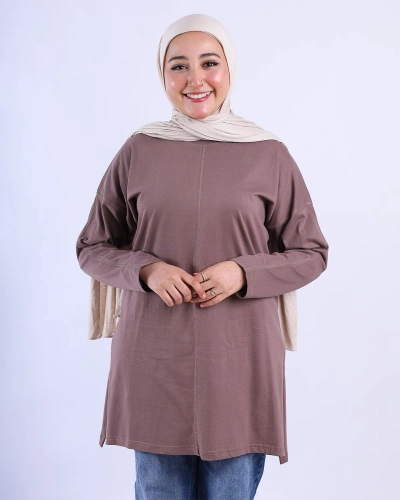 تيشرت حجابي - brown - مقاس 2