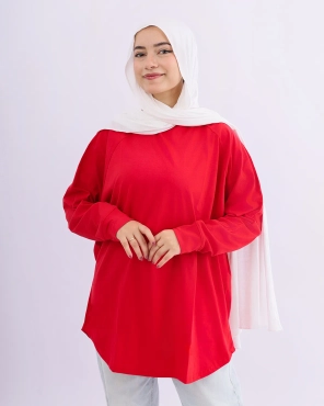Oversized T_shirt - Red - Size 2
