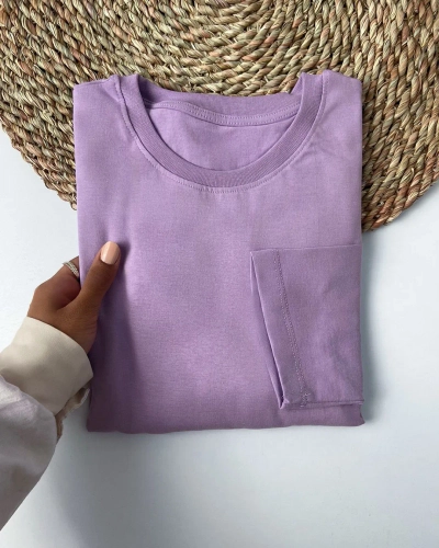تيشيرت بيزك - purble - مقاس 1