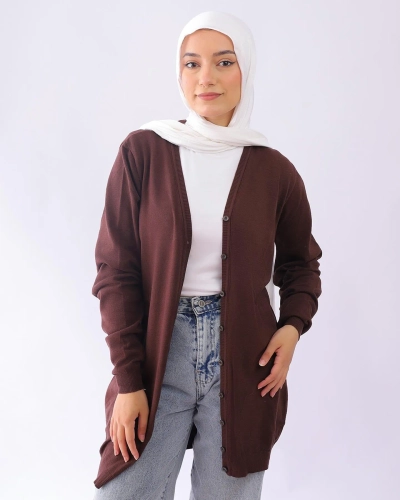 كارديجان قطن - brown