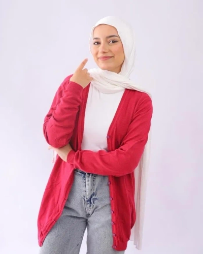 كارديجان قطن - أحمر