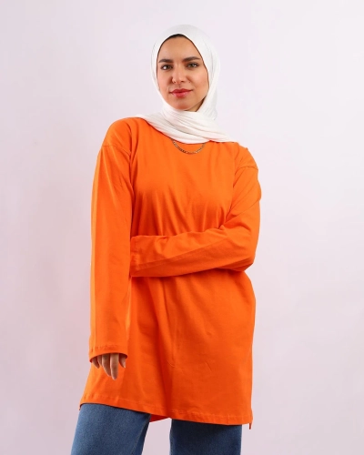 تيشيرت بيزك - برتقالي - مقاس 2