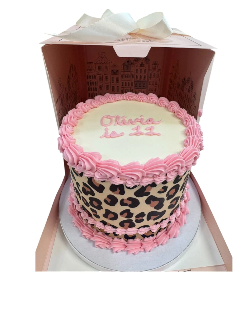 PINK CHEETAH VINTAGE CAKE