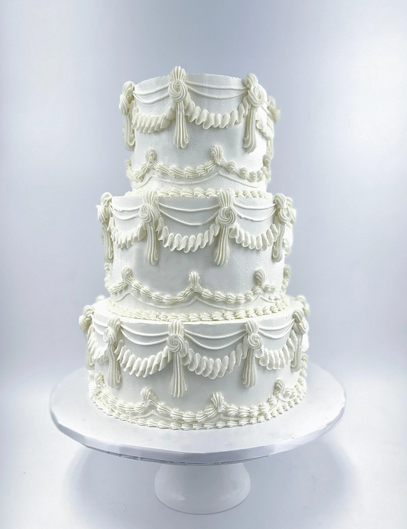 Vintage Round Cakes 3 - (Two Tiers 7" + 5")