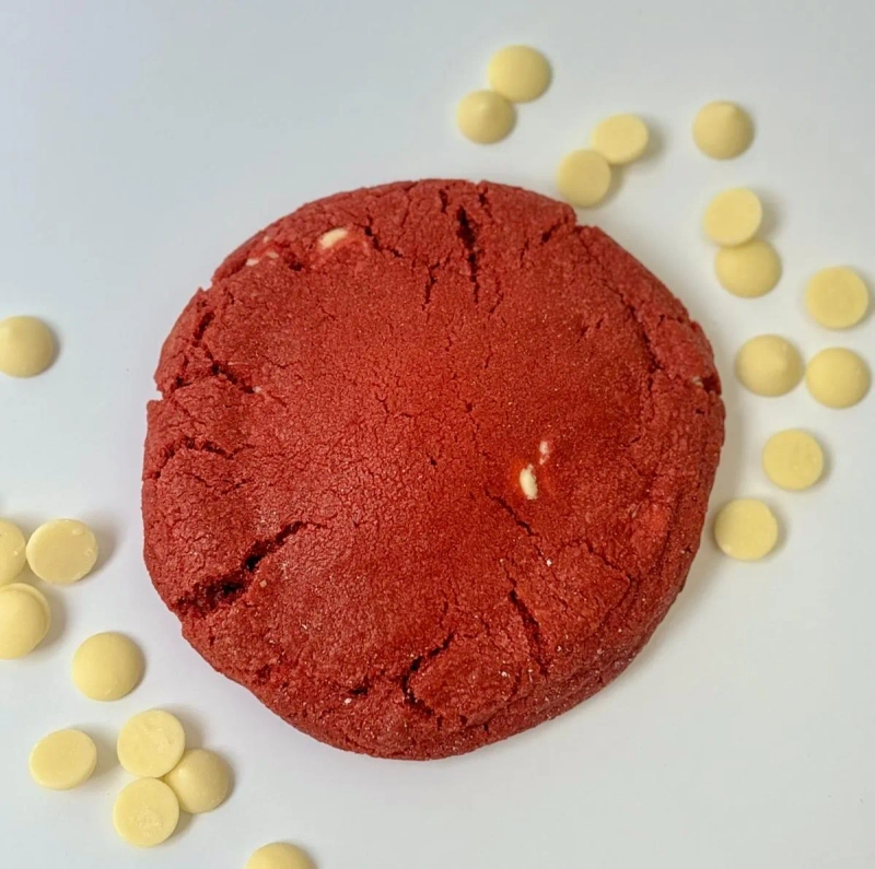 Red Velvet Chunky Cookies with Cream Cheese Filling